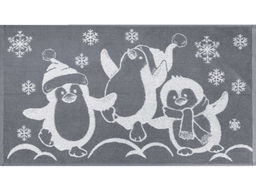 Полотенце махровое 6с103.412ж1 Пингвины(графит5) 50х90см