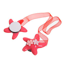 Цена за 4 шт. Подхват для штор на магните "Звезда коралловая" 4,5см S696к Ультрамарин