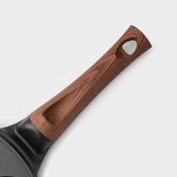 Сковорода-оладница Доляна Смайлы, d=26 см, ручка soft-touch, литой алюминий, чёрная  фото 6