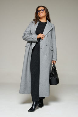 Пальто Beautiful Free 7030-Р серый
