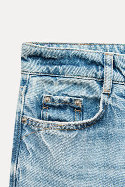 Z1975 MID-WAIST STRAIGHT CROPPED JEANS - Zara фото 13