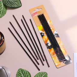 Набор свечей в торт, 6 штук Сияние, черный с золотом, 17 см - Страна карнавалия фото 2