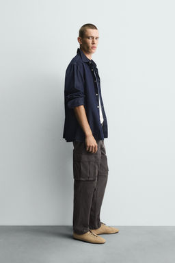 RELAXED FIT CARGO TROUSERS - Zara фото 4