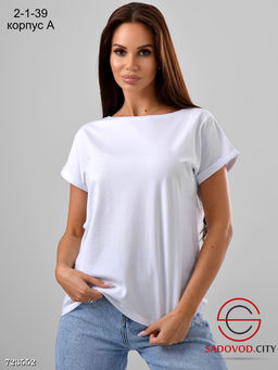 Базовая однотонная летняя футболка