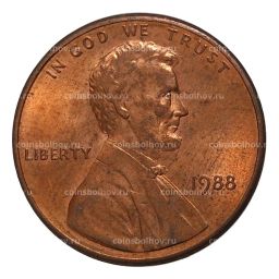 Монета 1 цент 1988 года
