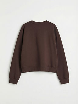 Bask?l? K?z ?ocuk Soft Touch Sweatshirt