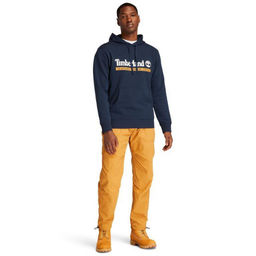 Мужская толстовка Timberland Sweatshirt Essential Established 1973 Hoodie Regular темно-синяя  фото 3
