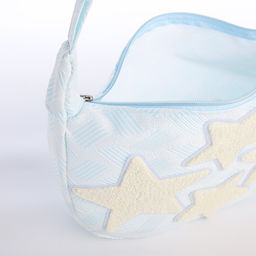 Сумка молодёжная на молнии, 36?8?23 см, голубая