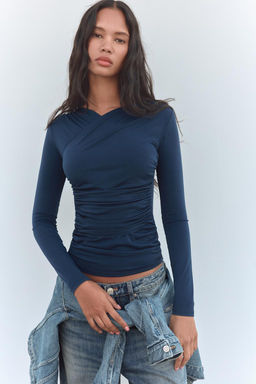 DRAPED TOP - Zara фото 19