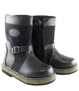 Монголки подростковые черные, войлочная подошва