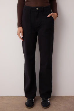 TRENDYOLMILLA Tas Cep Detayl? Yuksek Bel Wide Leg Jeans TWOAW22JE0595  фото 2