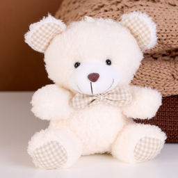 Мягкая игрушка Мишка на брелоке, 12 см, цвет МИКС