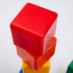 Кубики детские, пластиковые, цветные, 9 штук, 6×6 см