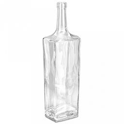 Ваза для цветов стеклянная "Гранит" 1л, 8,3х6,4х32,9см, форма "бутылка" (Россия)