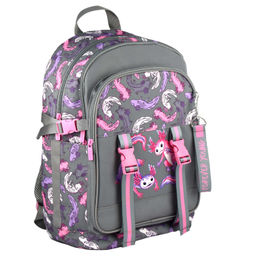 Рюкзак школьный Феникс+ арт.64833/ 6 ПАРОЧКА АКСОЛОТЛЕЙ (29.5x42x17.5 см, полиэстер, сублимационная