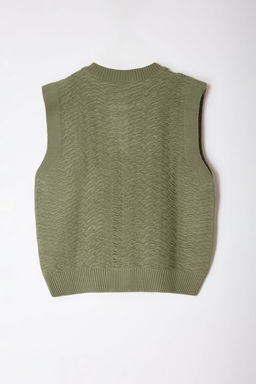 Mint Bisiklet Yaka Fitted Yelek TWOAW25YE00028