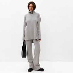 Костюм женский (свитер, брюки) MIST, размер 44-46 (М), серый
