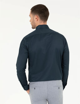 Lacivert Slim Fit Uzun Kollu Klasik G_mlek - Pierre cardin фото 5