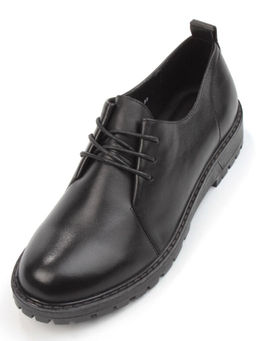 03-DYL76-1 BLACK Полуботинки женские (натуральная кожа)