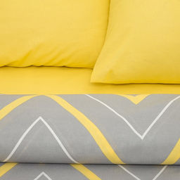 Постельное бельё Этель дуэт Жёлто-серые зигзаги 143х215- 2 шт, 240*220, 70х70-2 шт фото 8