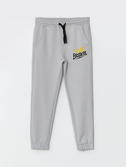 Beli Lastikli Bask?l? Erkek ?ocuk Jogger E?ofman Alt?