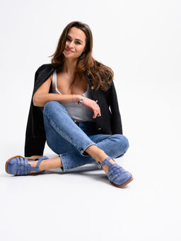 Босоножки 5035.23663bе. Вакса джинс+коричневый