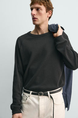 CAMISETA ESTRUCTURA WAFFLE AARON LEVINE X ZARA / Gris antracita  фото 5