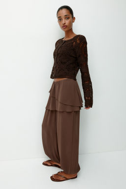 Pantal?n de gasa con falda superpuesta - H&m фото 6