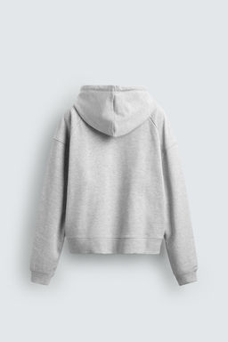 SUDADERA BOXY FIT CREMALLERA CAPUCHA / Gris vigor? - Zara фото 7