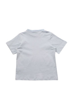 Mavi Erkek Cocuk Slogan Desenli Bisiklet Yaka Orme T-Shirt TKDSS24TS00044 - Trendyolmilla фото 6