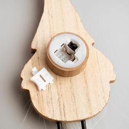 Светодиодная фигура «Дед Мороз» 7×22×5 см, дерево, от батареек LR1130х3, свечение тёплое белое