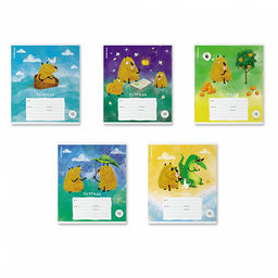 Цена за 10 шт. Тетрадь школьная ученическая ErichKrause Capybara Travel, 12 листов, клетка, выборочный УФ-лак+конгрев (в плёнке по 10 шт.)_MIX-PACK  фото 2