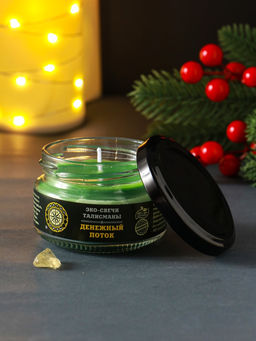 Эко - свеча магическая «Денежный поток» из натурального воска, 7×5 см