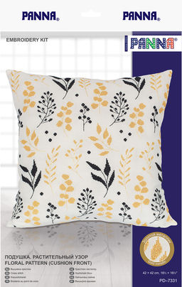 Набор для вышивания PANNA PD-7331 Подушка. Растительный узор 42 х 42 см