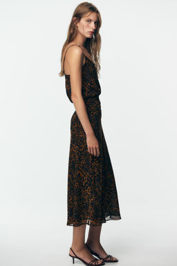 ANIMAL PRINT MIDI DRESS - Zara фото 11