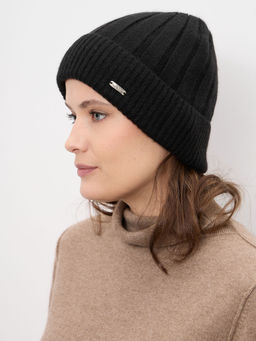 Шапка из кашемира 04342 черная