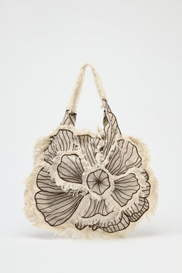 FLORAL EMBROIDERED MAXI TOTE BAG - Zara фото 2