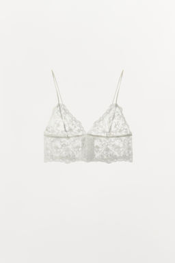 EMBROIDERED LACE BANDEAU BRALETTE - Zara фото 3
