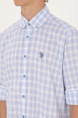 Erkek A__k Mavi Uzun Kollu G_mlek Sepette S_rpriz _ndirim - U.s. polo assn фото 7