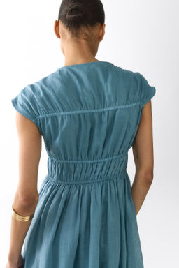 Vestido de ramio con tiras de enlazar - H&m фото 4