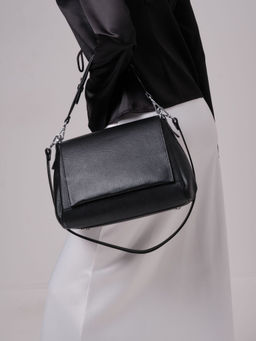 Сумка кожаная сэтчел Deboro 30923 черная