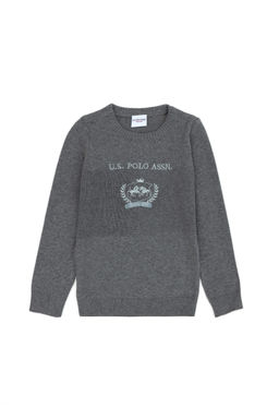 U. S. Polo Assn Серый меланжевый свитер для мальчика - U.s. polo assn фото 7