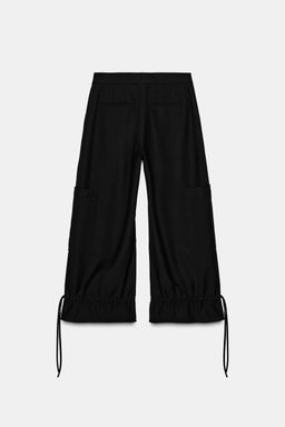 BAGGY CARGO TROUSERS WITH TIES ZW COLLECTION - Zara фото 3