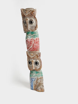 Сувенир интерьерный «Совы на ветке», 20×8×60 см, дерево, цв. разноцветный