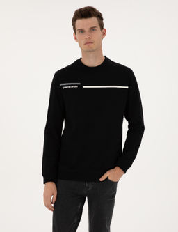 Siyah Regular Fit Sweatshirt