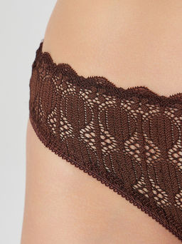 Цена за 2 штуки! Трусы женские коричневые классические кружевные - Mark formelle фото 5