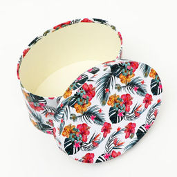 Набор овальных коробок 3 в 1 Разноцветные цветы, 27 x 21.6 x 15.3 - 21 x 15.2 x 12 - Simaland фото 3