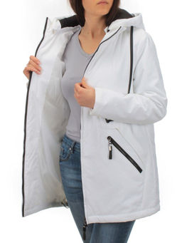 BM-511 WHITE Куртка демисезонная женская АЛИСА (100 гр. синтепон) - Фабричный китай фото 7