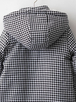 Kap??onlu Kazaya?? Desenli Kal?n K?z ?ocuk Ka?e Kaban - Waikiki фото 3