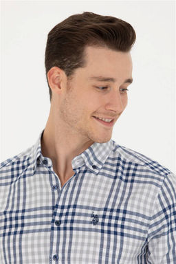 U. S. Polo Assn Мужская темно-синяя рубашка в шотландскую клетку - U.s. polo assn фото 9